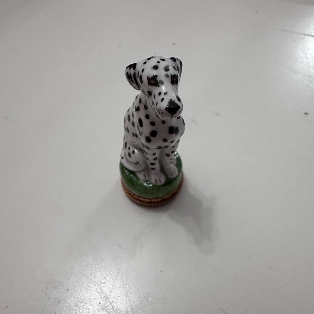 Halcyon Days Enamel Porcelain Dalmatian Desk Seal